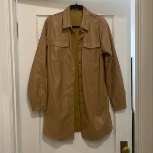 Nasty Gal Tan Leather Jacket